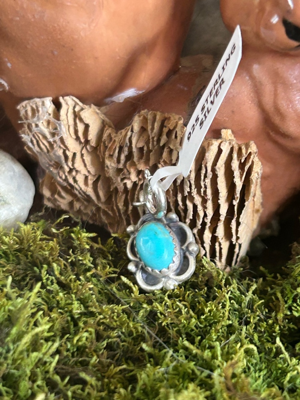 925 Sterling mojave turquoise charm